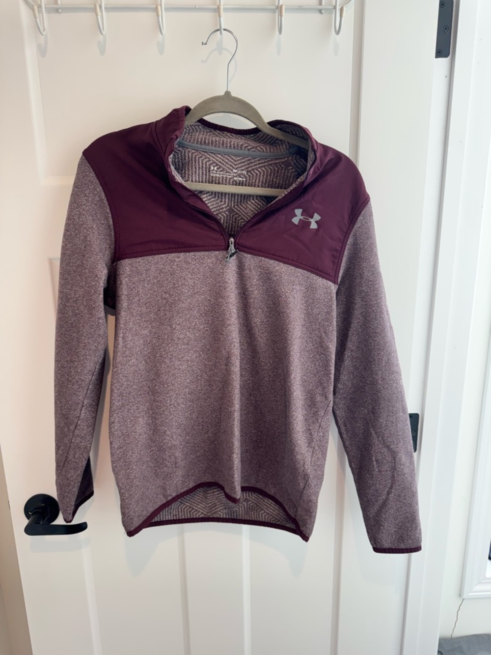 Under Armour Heathered Burgundy Half-Zip Pullover